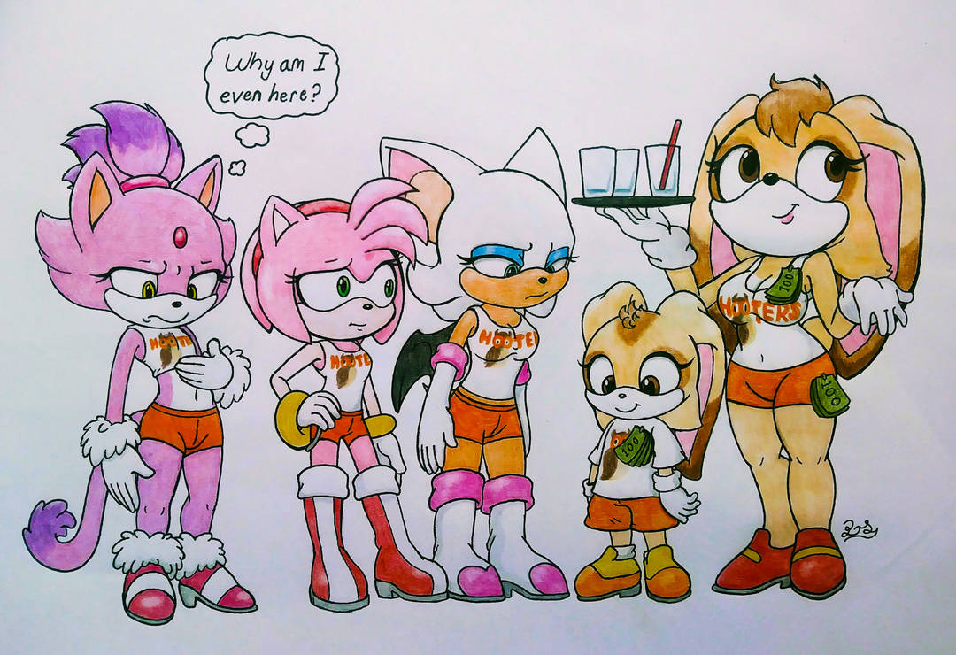 Sonic FORCES you to work at Hooters by PilloTheStar