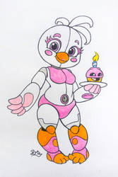 infiglo on Instagram: hi guys here is a funtime chica drawing #fnaf  #fivenightsatfreddys #funtimechica