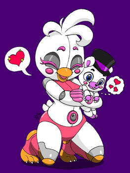 Funtime Chica and Helpy