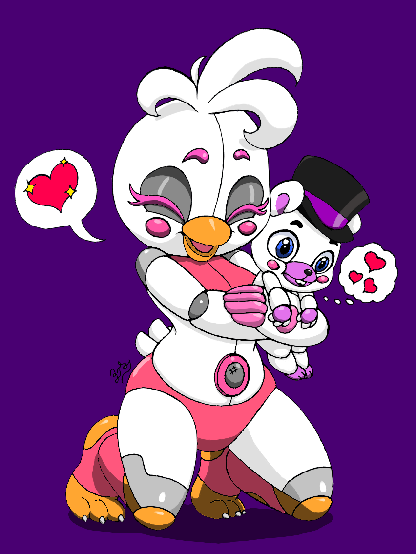 Funtime Chica and Helpy by PilloTheStar