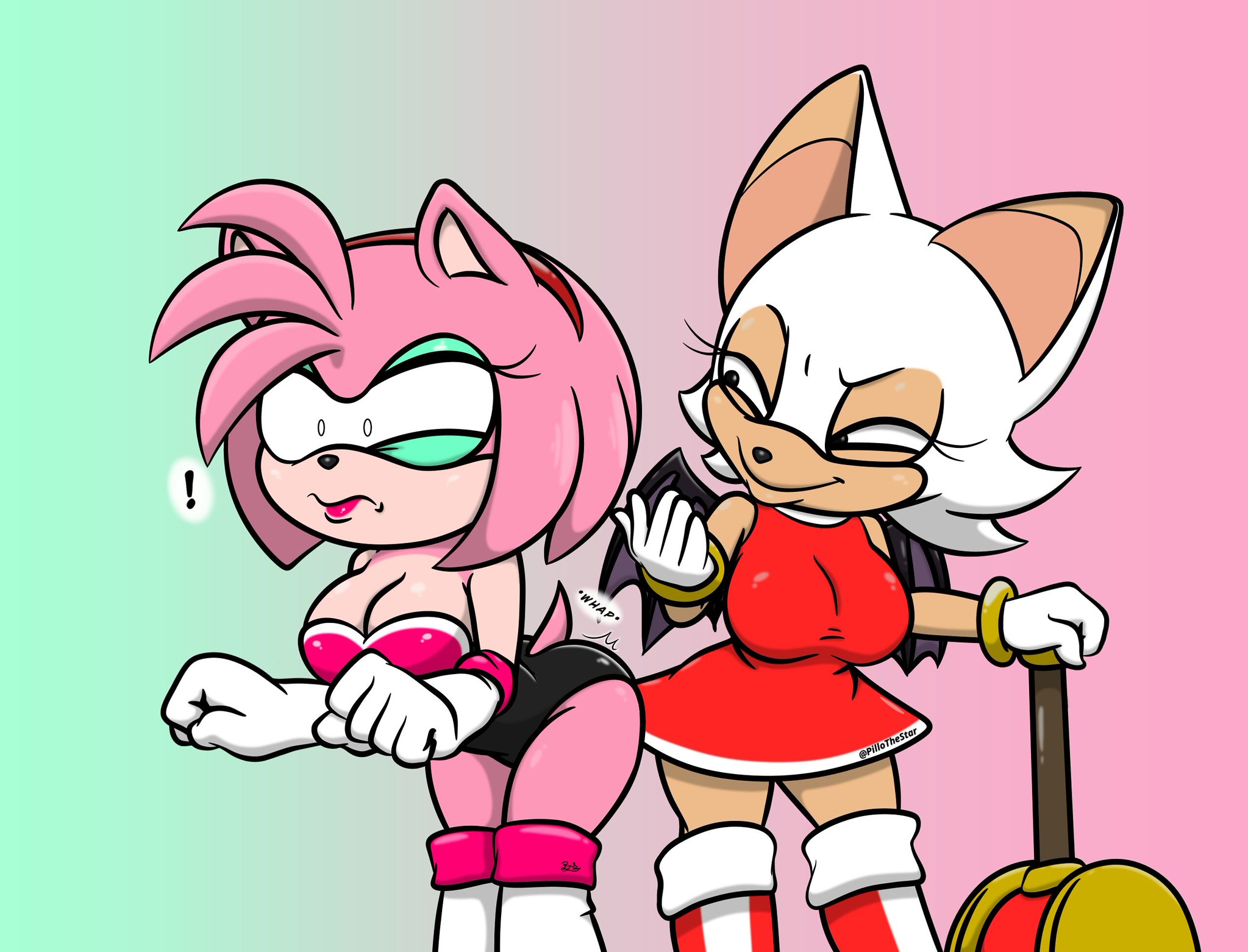 Amy Rouge and Rose The Bat.