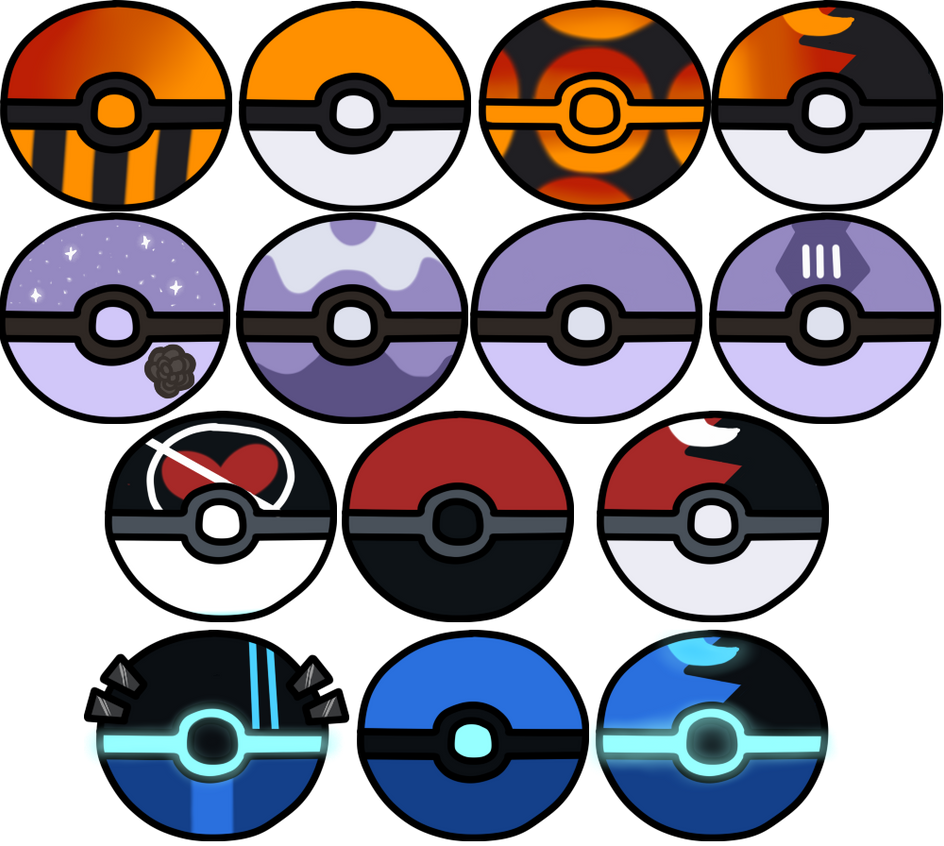 Custom Pokeballs by AmeEgaree on DeviantArt