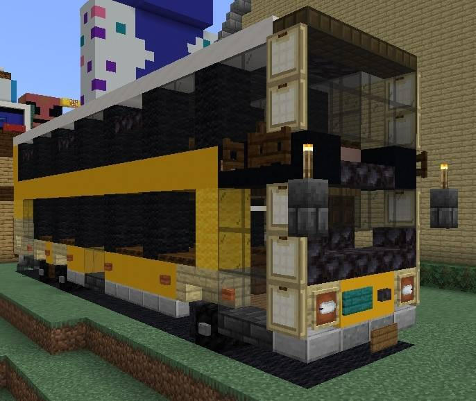 Minecraft Bus Set Double Decker Bus In Minecraft by AndyFan165 on DeviantArt
