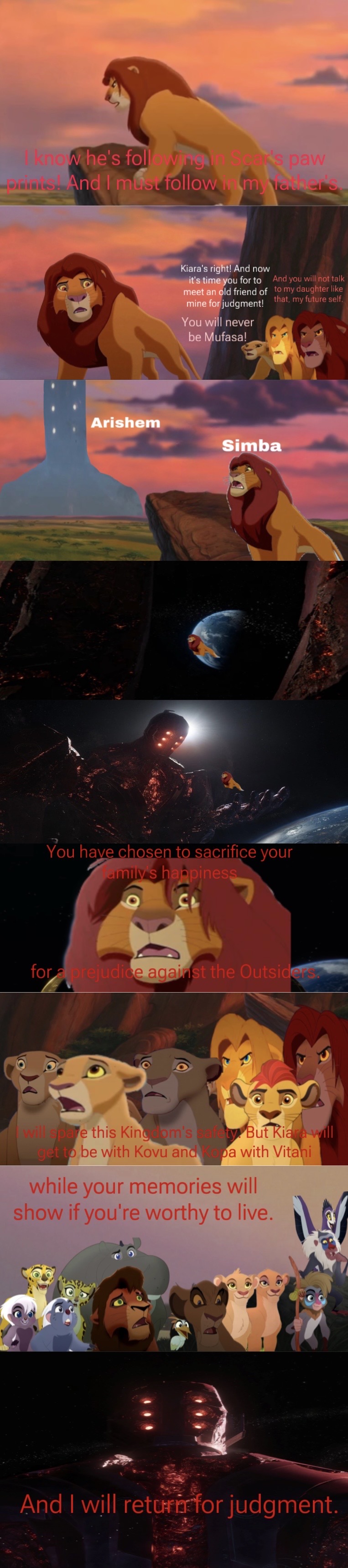 Kopa and Arishem judge TLK2:SP Simba PT.2 by MasterofLaughter on DeviantArt