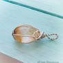 Pendant 925 sterling silver, rutile quart