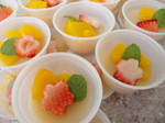 Sweet Peach Sake Jello Shots by p3titexburial