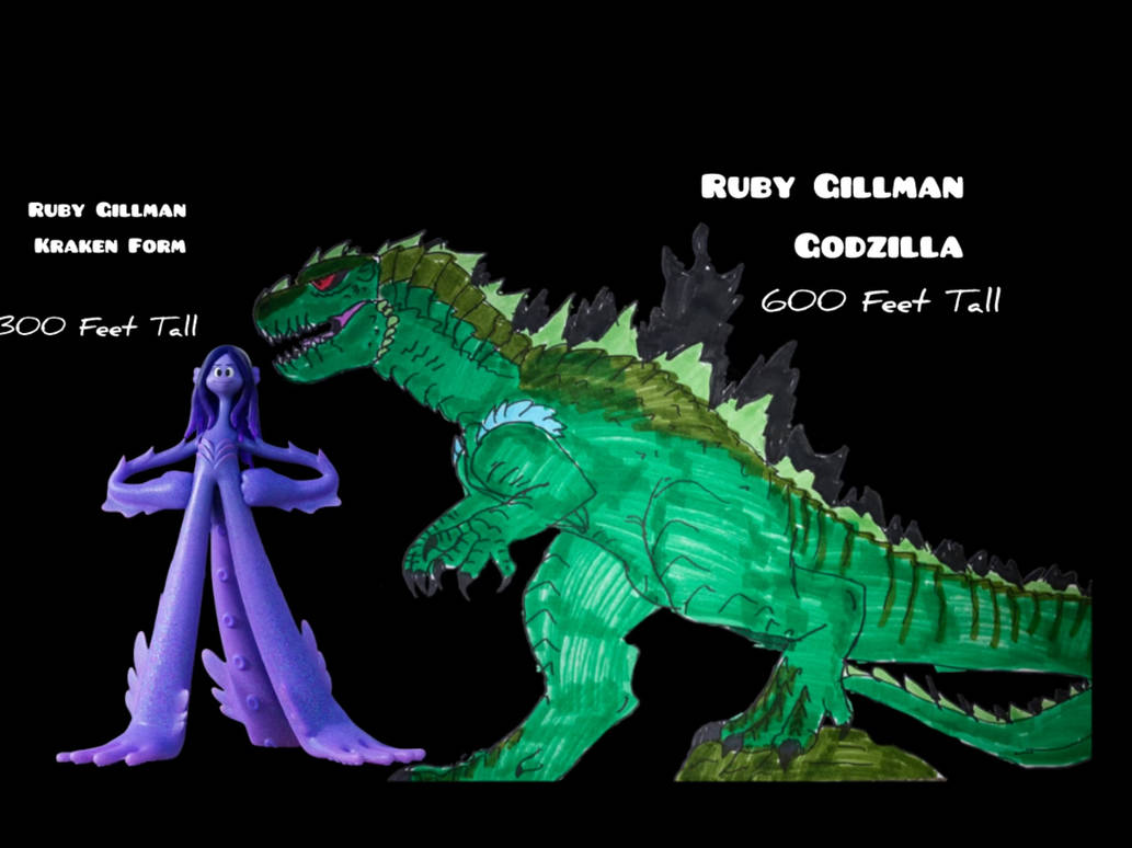 Ruby Gillman: Godzilla Size Comparison by JustATrike on DeviantArt