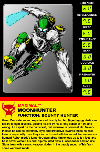 Moonhunter Tech Spec card