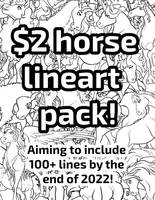 $2 horse lineart pack