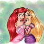 Ariel and Rapunzel
