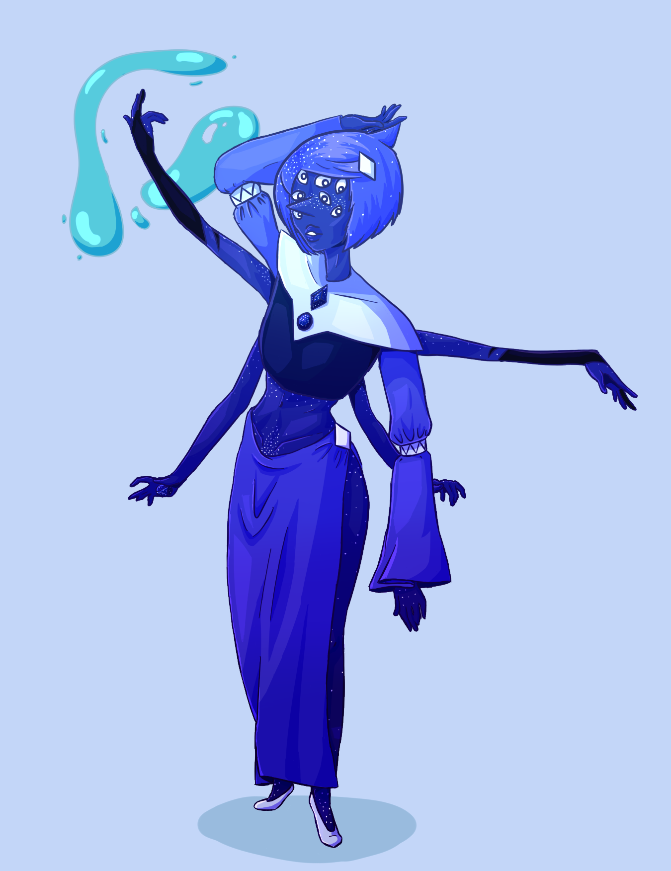 Blue Diamond Court fusion - Blue Azurite