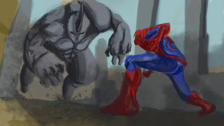 Concept Spideman vs Rino