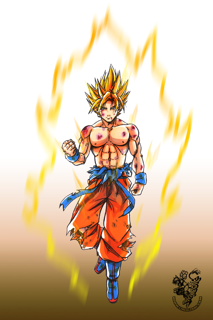 Saiyajin Son Goku COLOR by YAKUMOFUJII on DeviantArt