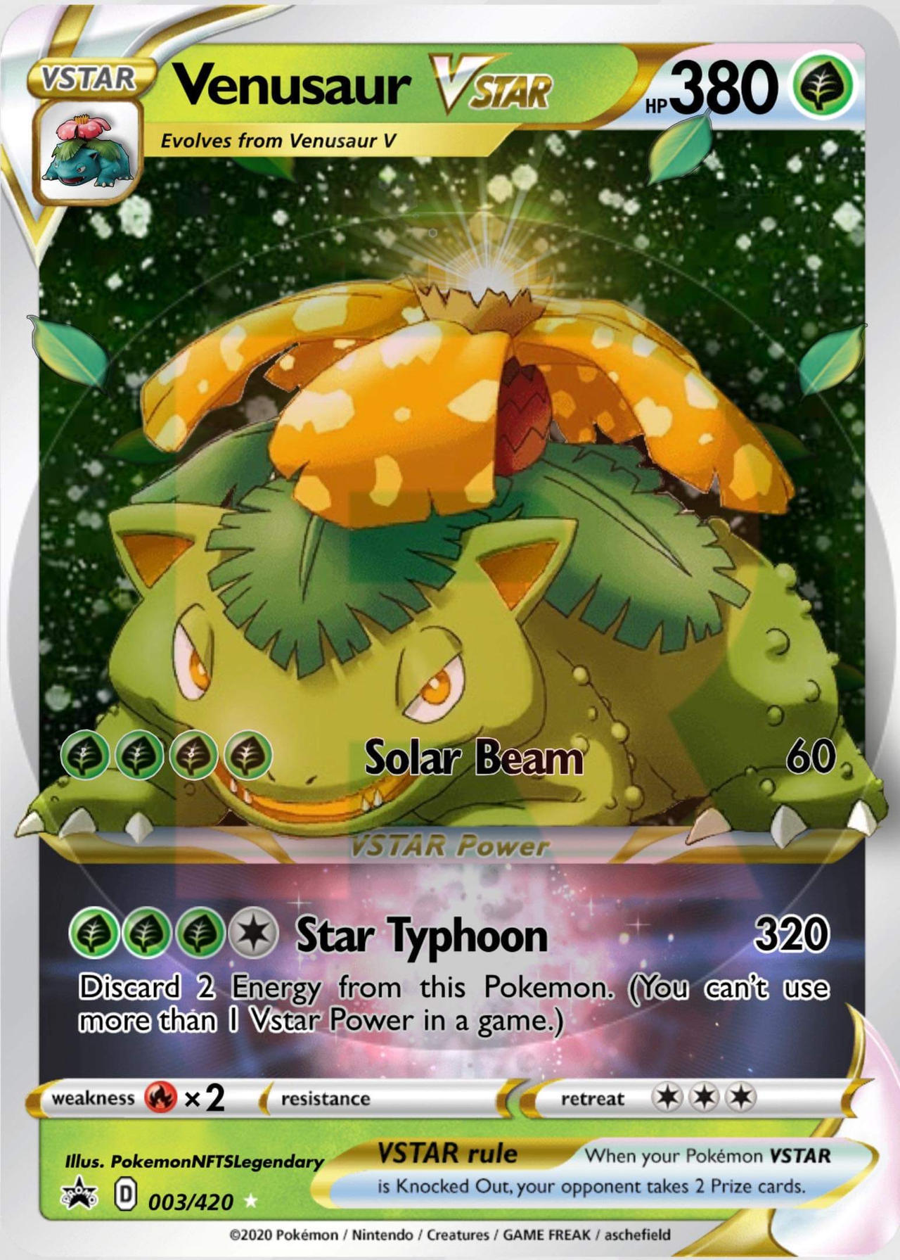 Shiny Venusaur Vstar by PokemonNFTSLegendary on DeviantArt Shiny Venusaur Vstar by PokemonNFTSLegendary on DeviantArt