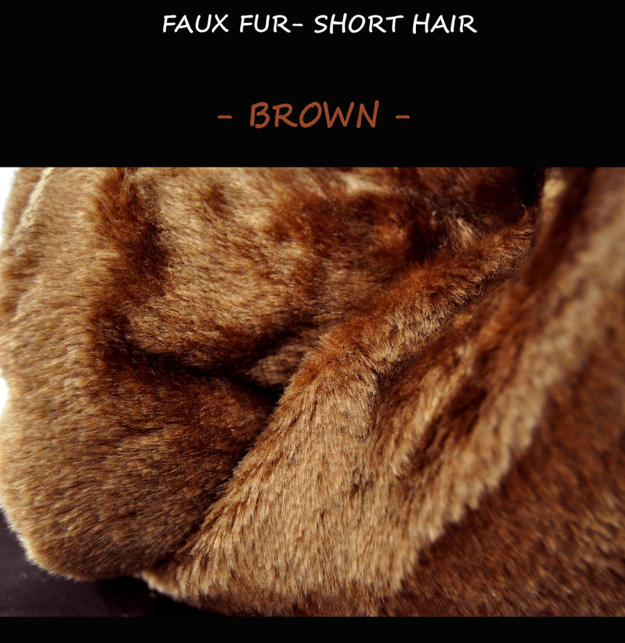 Faux fur fabric-short brown