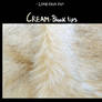 Long faux fur- Cream with black tips