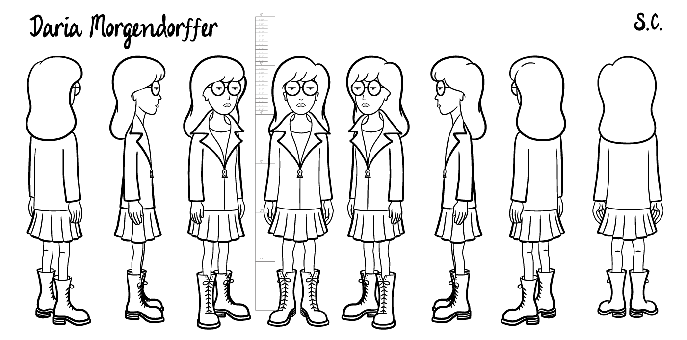 Daria - model sheet