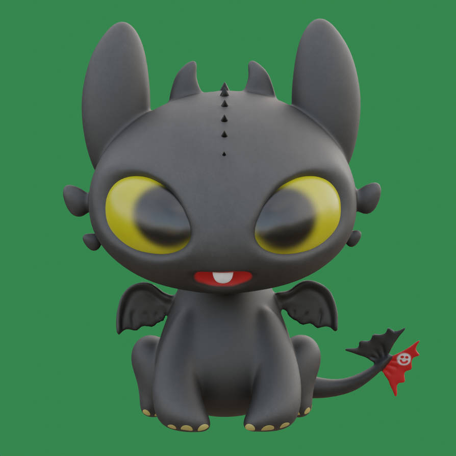 Chimuelo Bebe (Toothless) by dalo3D on DeviantArt