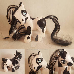 My Little Pony Custom Black and White Paint Horse