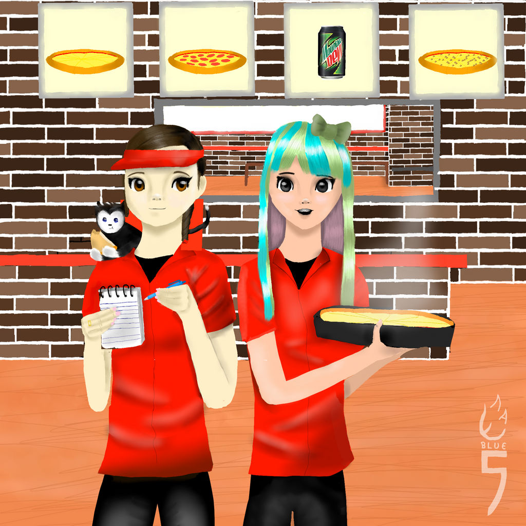 Roblox Work At A Pizza Place Fanart Not Really By Evabluefive On Deviantart - work at a pizza place all jobs roblox