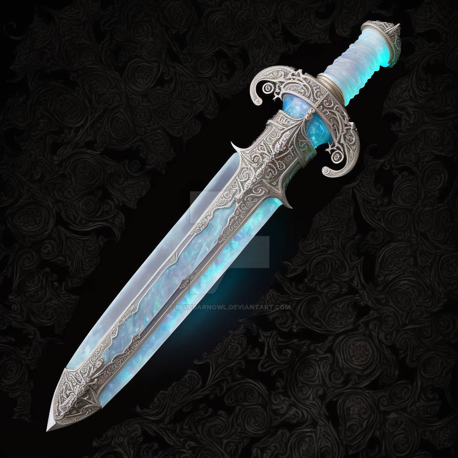 Silver Moonstone Sword by Bluebarnowl on DeviantArt