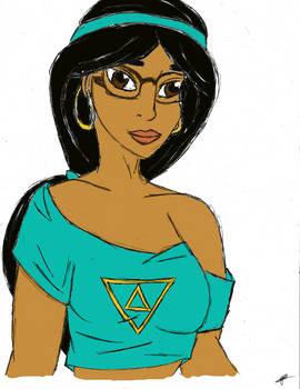 hipster!Jasmine (colored)