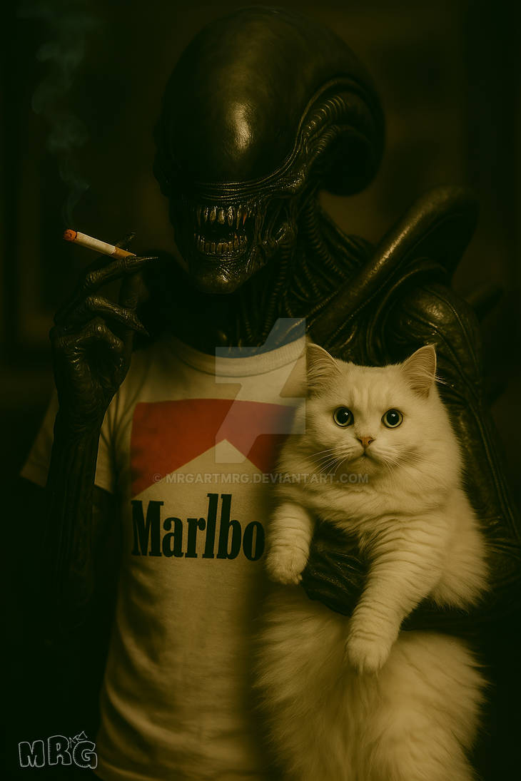 Not Cat Alien and the Cat by MRGartMRG on DeviantArt