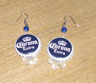 Corona Bottle Cap Earrings