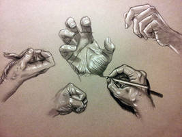 Anatomy Study Hands by RichardBlumenstein