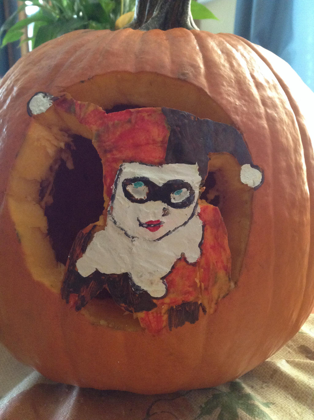 Harley Quinn Pumpkin Carving Finished By Eragoncat07 On DeviantArt harley-quinn-pumpkin-carving-finished-by-eragoncat07-on-deviantart