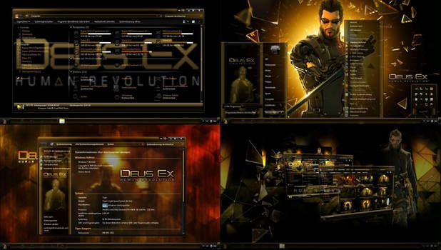 Deux Ex Human Revolution Desktop Theme for Win 7