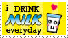 i drink milk everyday stamp by BaKaLiCiouS