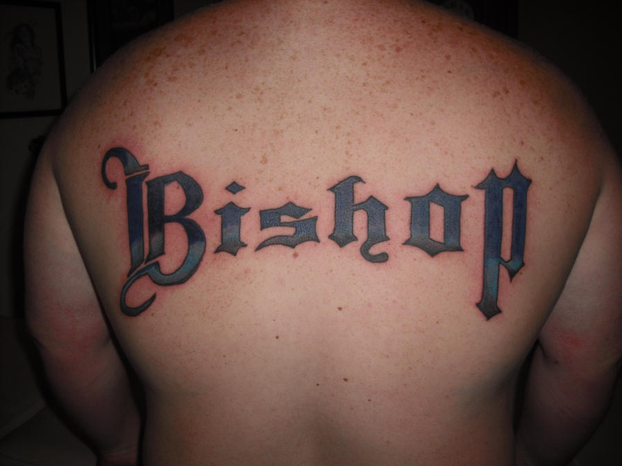 goth style lettering tattoo