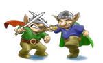 Gnome Fight by Hydrart