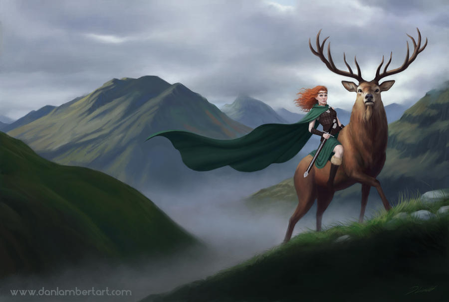 St Teilo Riding Stag Stag by danlambert on DeviantArt