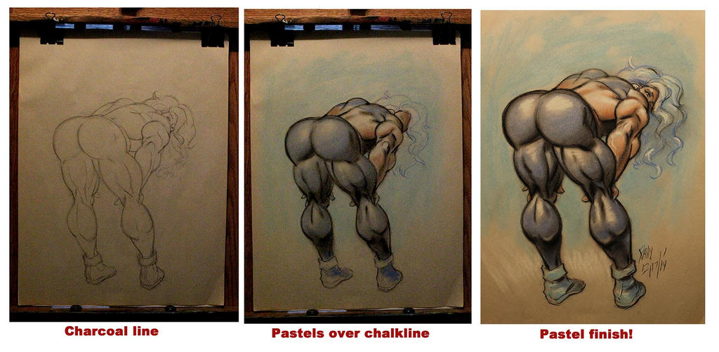 Bent-over Quadra 'process' by LymanDally