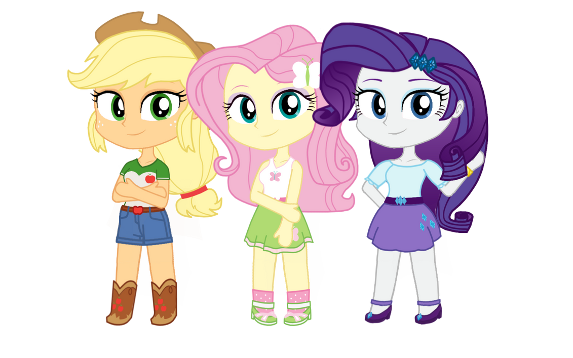 Applejack, Fluttershy, and Rarity by TTTEMLP123 on DeviantArt Applejack, Fluttershy, and Rarity by TTTEMLP123 on DeviantArt