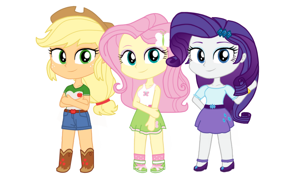 Applejack, Fluttershy, and Rarity by TTTEMLP123 on DeviantArt Applejack, Fluttershy, and Rarity by TTTEMLP123 on DeviantArt
