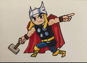 Thor in Toon Link style