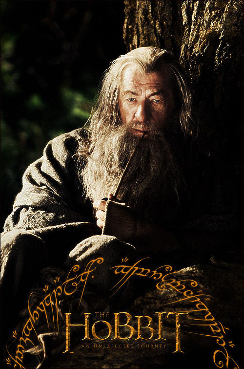 The Hobbit: An Unexpected Journey - Gandalf Wall Poster, 14.725 x 22.375,  Framed 