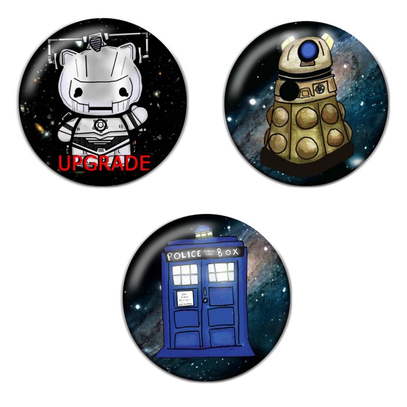 Doctor Science Fiction Pinback Button Badge Bundle