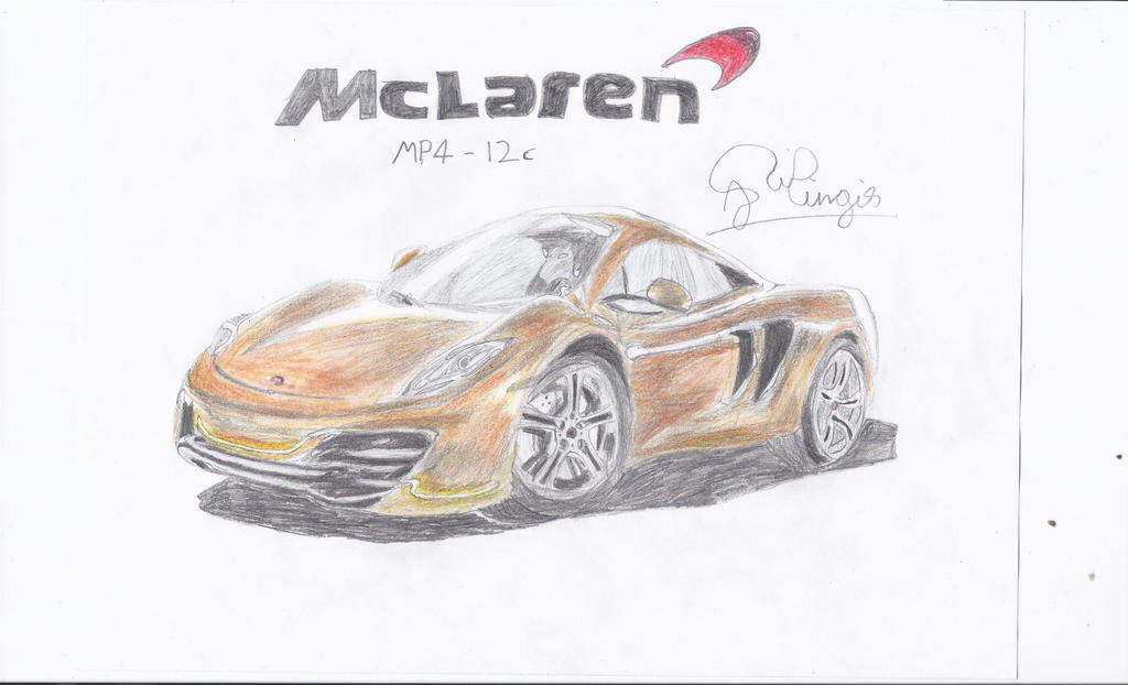 Mclaren Mp4 12c Drawing ArtStation Progen TR3