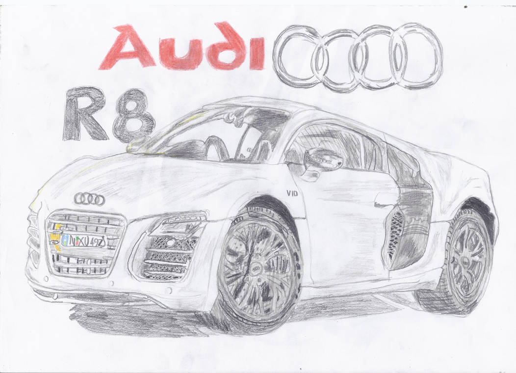 Audi R8 Drawing by Amezy2000 on DeviantArt