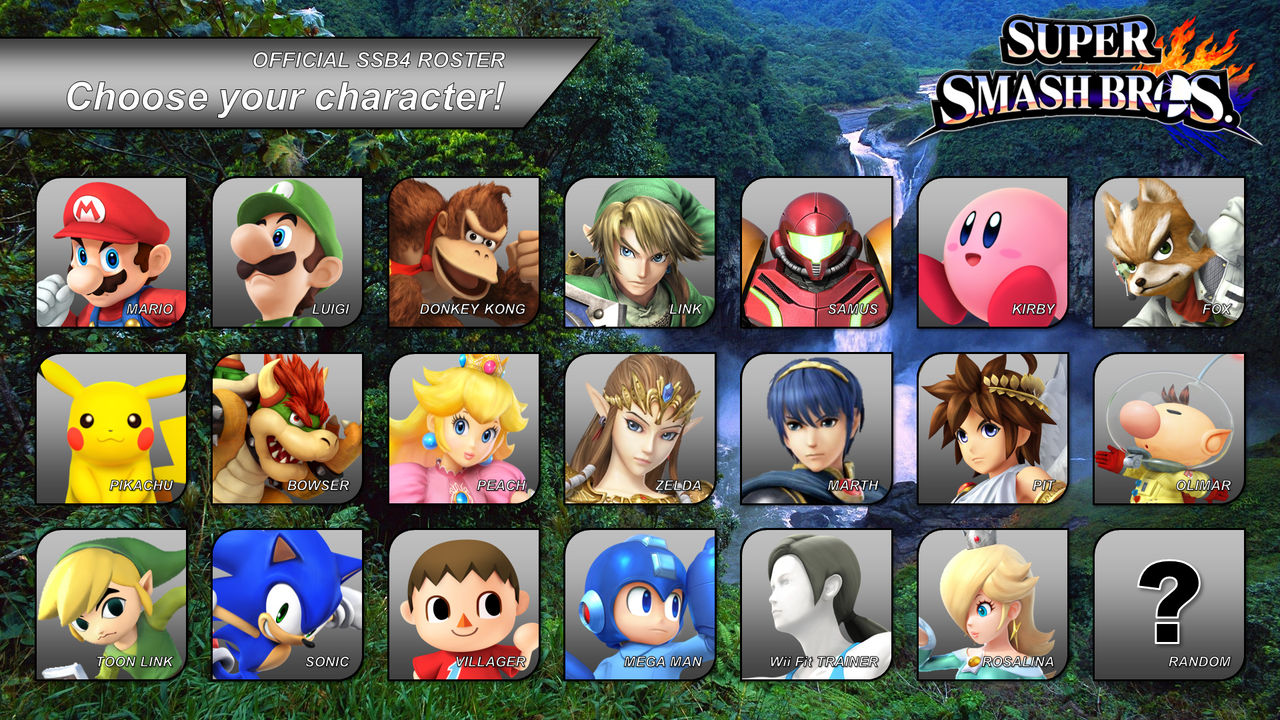 SSB4 - Official Roster by AtomicLugia on DeviantArt