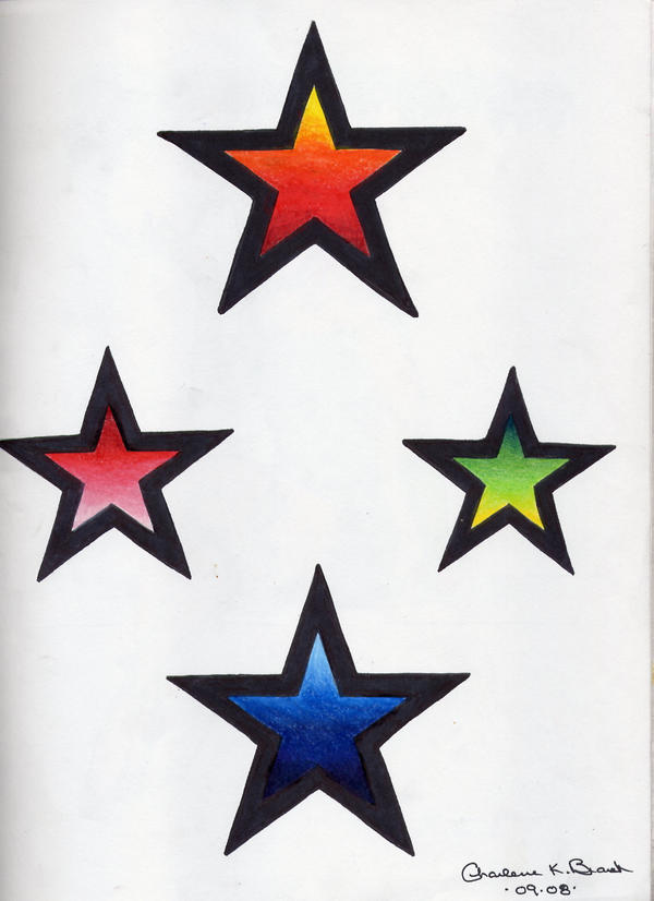 coloured stars by CharliB1 on DeviantArt