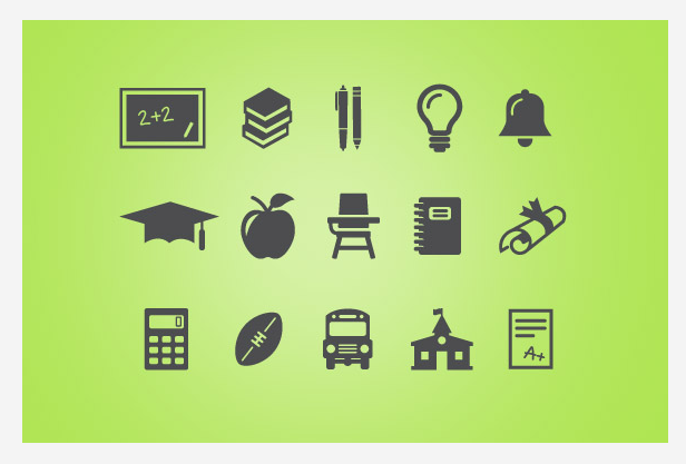 Back 2 School Vector 15 Icons Pack