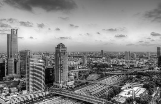 Ramat Gan and Ayalon, Dusk.