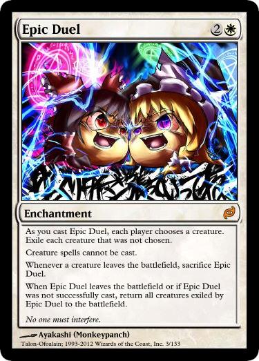 mtg epic cards Epic Creatures (Literally) I don't think I've seen anyone put the ability on a permanent, even after the copying permanent spells rules change, so here's an attempt at making the idea work. :