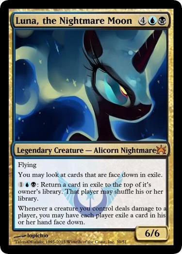 nightmare moon mtg card Nightmare Moon // Princess Luna