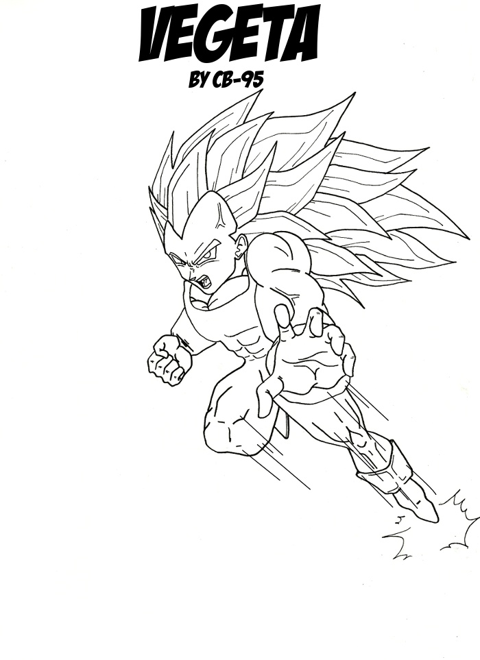 Vegeta Saiyajin para colorir